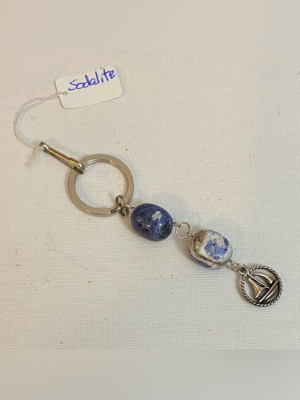 NEW Handcrafted Keychain with a Sailboat charm